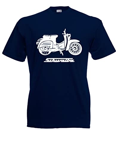 T-Shirt - Simson Schwalbe (Navy, L) von Textilhandel Hering