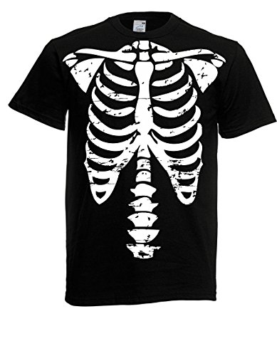 T-Shirt - Skelett (Schwarz, XS) von Textilhandel Hering