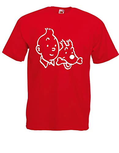 T-Shirt - Tim und Struppi (Rot, L) von Textilhandel Hering