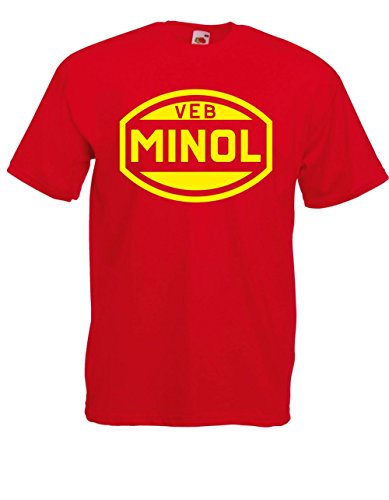 T-Shirt - VEB Minol (Rot, L) von Textilhandel Hering