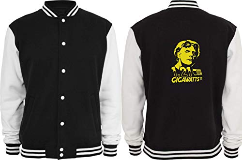 Textilhandel Hering Collegejacke - Doc Brown Zurück in die Zukunft (Schwarz/Weiß, L) von Textilhandel Hering
