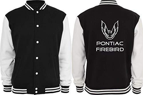 Textilhandel Hering Collegejacke - Pontiac Firebird (Schwarz/Weiß, XXL) von Textilhandel Hering