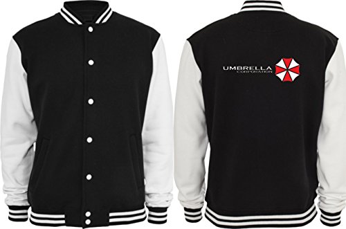 Textilhandel Hering Collegejacke - Umbrella Corporation (Schwarz/Weiß, 3XL) von Textilhandel Hering