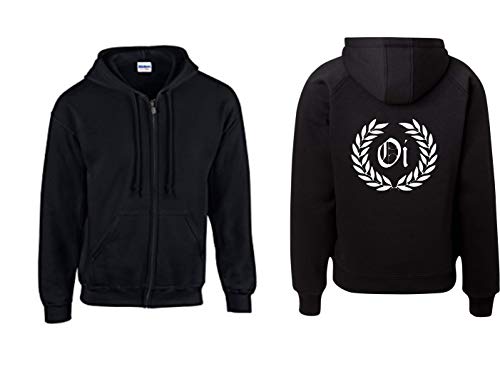 Textilhandel Hering Jacke - OI! Lorbeerkranz Punk Hardcore (Schwarz, XL) von Textilhandel Hering