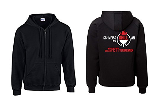 Textilhandel Hering Jacke - Schmeiss den Grill an (Schwarz, M) von Textilhandel Hering