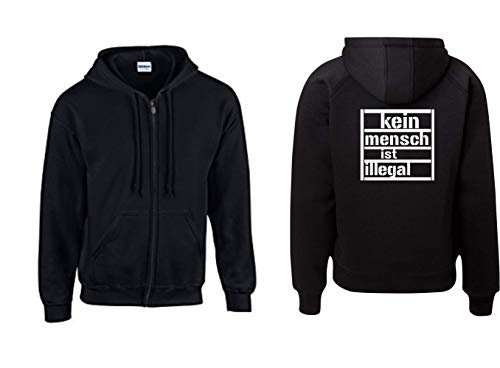 Textilhandel Hering Jacke - kein Mensch ist illegal (Schwarz, S) von Textilhandel Hering
