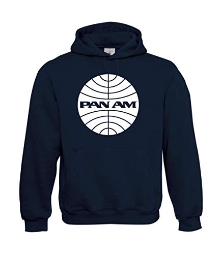 Textilhandel Hering Kapuzenpullover - Airline - Pan Am Logo (Navy, L, l) von Textilhandel Hering
