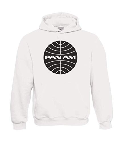 Textilhandel Hering Kapuzenpullover - Airline - Pan Am Logo (Weiß, M, m) von Textilhandel Hering