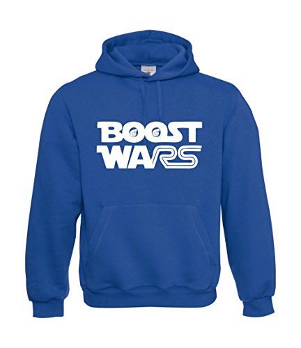 Textilhandel Hering Kapuzenpullover - Boost Wars Fun (Blau, XXL) von Textilhandel Hering