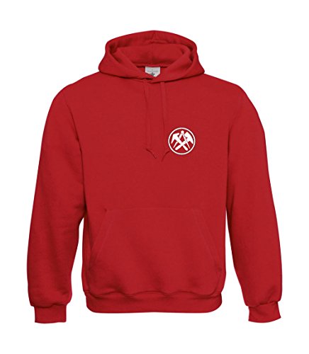 Textilhandel Hering Kapuzenpullover - Dachdecker Fun (Rot, XL) von Textilhandel Hering
