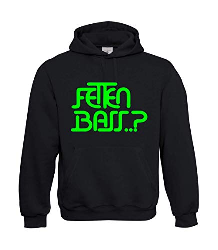 Textilhandel Hering Kapuzenpullover - Fetten Bass (Schwarz, L) von Textilhandel Hering