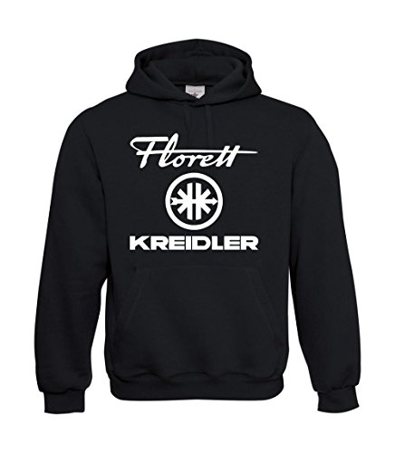Textilhandel Hering Kapuzenpullover - Florett Kreidler + Logo (Schwarz, 3XL) von Textilhandel Hering