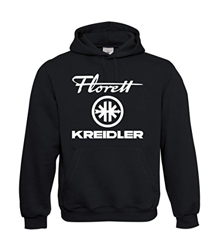 Textilhandel Hering Kapuzenpullover - Florett Kreidler + Logo (Schwarz, 4XL) von Textilhandel Hering