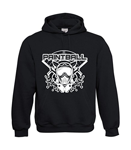 Textilhandel Hering Kapuzenpullover - Paintball (Schwarz, 3XL) von Textilhandel Hering