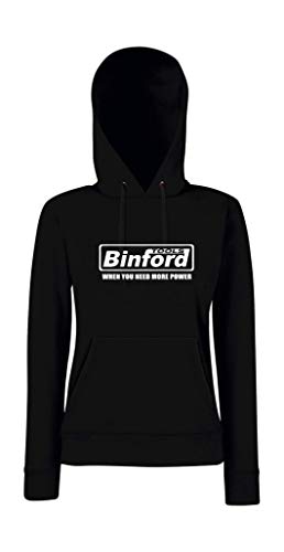 Textilhandel Hering Kapuzenpullover für Frauen - Binford Tools When You Need More Power (Schwarz, S) von Textilhandel Hering