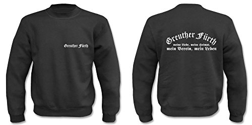 Textilhandel Hering Pullover - Greuther Fürth (Schwarz, XXL) von Textilhandel Hering