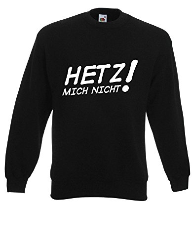 Textilhandel Hering Pullover - Hetz Mich Nicht (Schwarz, M) von Textilhandel Hering