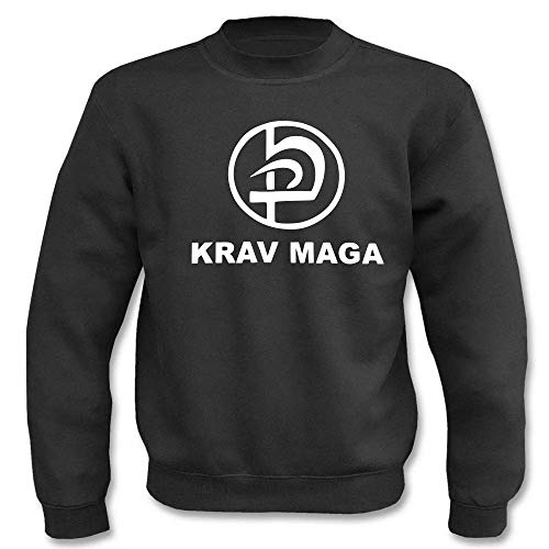 Textilhandel Hering Pullover - Krav MAGA Kampfsport Logo (Schwarz, L) von Textilhandel Hering