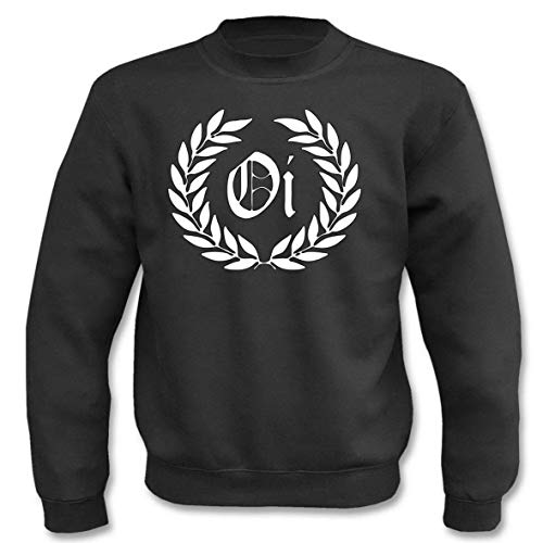 Textilhandel Hering Pullover - OI! Lorbeerkranz Punk Hardcore (Schwarz, L) von Textilhandel Hering