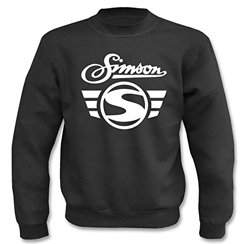 Textilhandel Hering Pullover - Simson Logo + Schrift (Schwarz, 3XL) von Textilhandel Hering