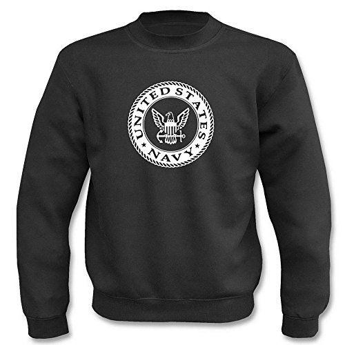 Textilhandel Hering Pullover - US United States Navy Logo (Schwarz, 5XL) von Textilhandel Hering