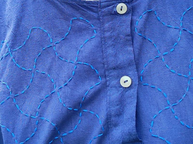 Kleid in Sashikotechnik Handbestickt Kleid in Sashikotechnik Handbestickt von TextilkunstvonKaethe