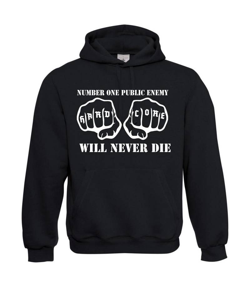Kapuzenpullover - Hardcore Will Never Die von Textilmonster