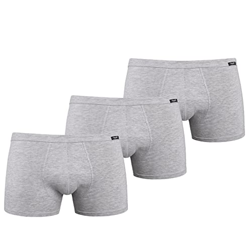 Teyli 3er Pack Boxershorts Herren aus Baumwolle Grau 3XL von Teyli