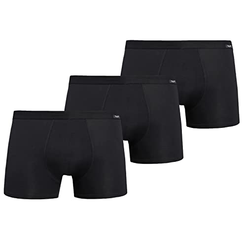 Teyli 3er Pack Boxershorts Herren aus Baumwolle Schwarz 3XL von Teyli