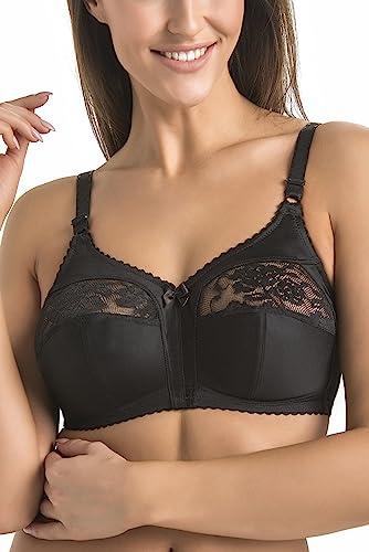 Teyli BH Damen - BH Ohne Bügel - BH Grosse Grössen - BH Große Brüste - Damen BHS Frauen Bra Schwarz 100F von Teyli