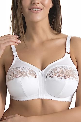 Teyli BH Damen - BH Ohne Bügel - BH Grosse Grössen - BH Große Brüste - Damen BHS Frauen Bra Weiß 100G von Teyli