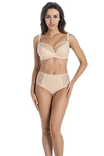 Teyli BH Damen – BH Bügel - Baumwolle BH - BH Halbgepolstert Bra - BH Grosse Grössen - BH Große Brüste - Komfort Starker Halt BH - Damen BHS Frauen Bra Beige 80K von Teyli