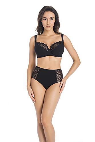Teyli BH Damen – BH Bügel - Baumwolle BH - BH Halbgepolstert Bra - BH Grosse Grössen - BH Große Brüste - Komfort Starker Halt BH - Damen BHS Frauen Bra Schwarz 90F von Teyli