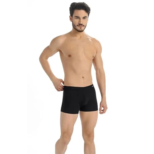 Teyli Boxershorts Herren Baumwolle - Komfortable Unterhosen für Männer - Klassische Herren Boxershorts für den Alltag - Bequeme Unterwäsche für Herren - Stilvolle Unterhosen für Herren Schwarz L von Teyli