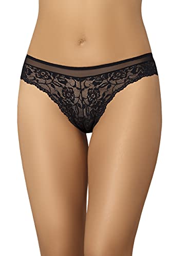 Teyli Brasilianer Unterwäsche Frauen Pantys Damen - Slips Damen-Unterhosen Damen Unterwäsche - Frauen Unterwäsche Pantys Damen Slips mit Spitze Verziert Schwarz S von Teyli