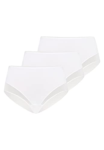 Teyli Damen 3er Pack Slip Taillenslip Baumwolle Hohe Taille Weiß L von Teyli