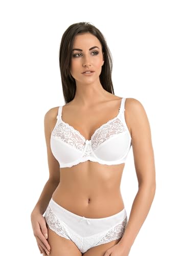Teyli Damen BH - Minimizer BH mit Bügel - BH Grosse Grössen - BH Große Brüste - Komfort Starker Halt BH - Damen Bügel Minimizer - Damen BHS Frauen Bra Weiß 65K Teyli Damen BH - Minimizer BH mit Bügel - BH Grosse Grössen - BH Große Brüste - Komfort Starker Halt BH - Damen Bügel Minimizer - Damen BHS Frauen Bra Weiß 65K von Teyli