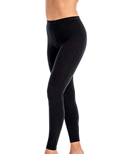 Teyli Damen Baumwolle Hohe Taille Leggings Konni Schwarz L von Teyli