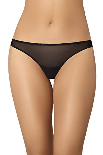 Teyli Unterwäsche Frauen Pantys Damen mit Nahtloser Abschluss - Slips Damen-Unterhosen Damen Unterwäsche - Frauen Unterwäsche Pantys Damen Slips aus Transparentem Netz Schwarz L von Teyli