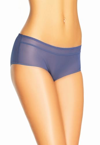Teyli Women's Knickers Mesh Briefs Floral Lace Full Comfort Breathable Stretchy Panties Nano Color Blue Size 18 von Teyli