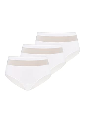 Teyli Damen Slip Taillenslip Baumwolle Hohe Taille 3er Pack Weiß 3XL von Teyli