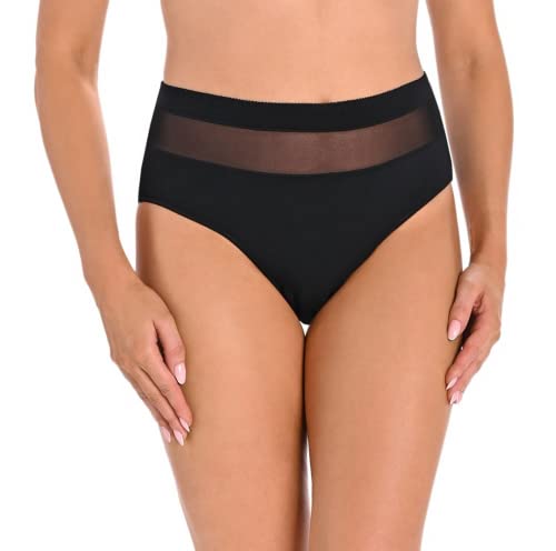 Teyli Damen Slip Taillenslip Baumwolle Hohe Taille Beige 3XL von Teyli