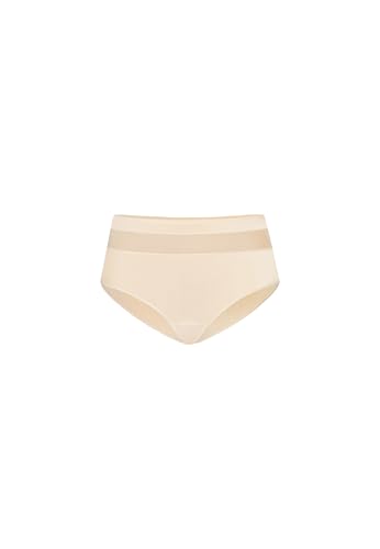 Teyli Damen Slip Taillenslip Baumwolle Hohe Taille Beige 4XL von Teyli