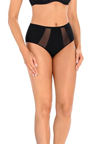 Teyli Damen Slip Taillenslip Baumwolle Hohe Taille Schwarz L von Teyli