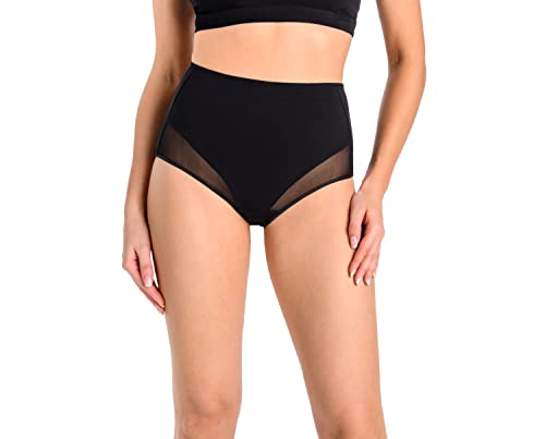 Teyli Damen Slip Taillenslip Baumwolle Hohe Taille Schwarz S von Teyli