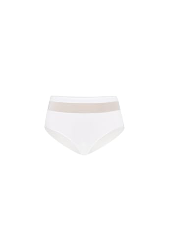 Teyli Damen Slip Taillenslip Baumwolle Hohe Taille Weiß M von Teyli