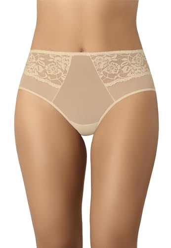 Teyli Unterwäsche Frauen Pantys Damen mit Hoher Taille - Slips Damen-Unterhosen Damen Unterwäsche - Frauen Unterwäsche Pantys Damen Slips Beige 3XL von Teyli