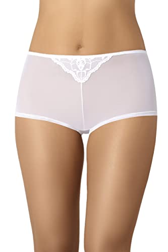 Teyli Damen Slip Taillenslip Hohe Taille Mesh mit Spitze Franceska Weiß XXL Teyli Damen Slip Taillenslip Hohe Taille Mesh mit Spitze Franceska Weiß XXL von Teyli