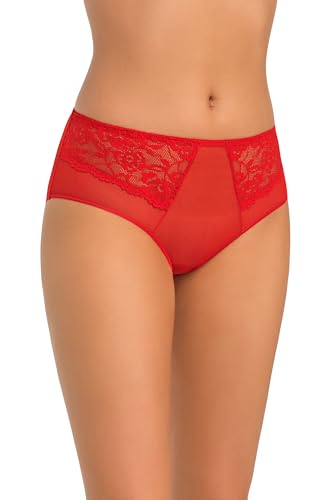 Teyli Unterwäsche Frauen Pantys Damen mit Hoher Taille - Slips Damen-Unterhosen Damen Unterwäsche - Frauen Unterwäsche Pantys Damen Slips Rot XL von Teyli