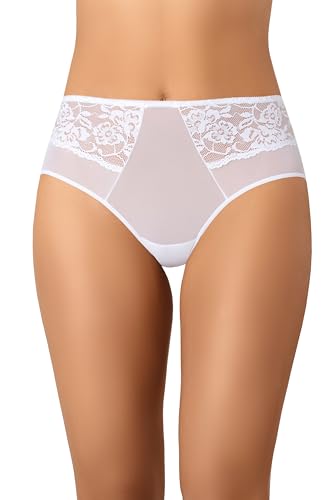 Teyli Unterwäsche Frauen Pantys Damen mit Hoher Taille - Slips Damen-Unterhosen - Frauen Unterwäsche Pantys Slips Weiß XXL von Teyli